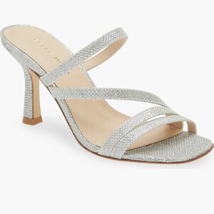 Pelle Moda - silver shimmery sandals New prom shoes &party shoes NEW size 7